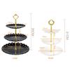 3 Tier Plastic Pastry Stand Cupcake Fruit Candy Dessert Table Display Set Tiered Tray for Wedding Birthday Tea Party Decoration