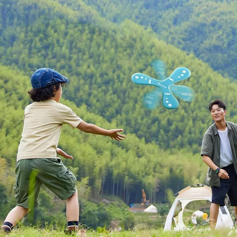 Children Oversized Thickened Boomerang Soft Three-leaf Cross Adult-kids Interactive Outdoor Toys for Puzzle Decompression Gifts