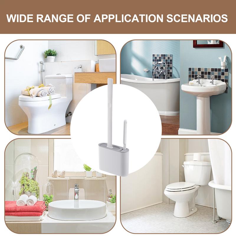Wall Mounted Toilet Brush Energy-Saving Efficient Toilet Brush Cleaner Toilet Bowl Brush Toilet Brushes & Holders For Household
