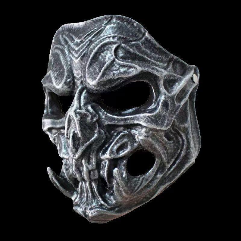 Copper Silver And Predator Resin Mask Role Play Prop For Activity Halloween