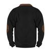 Vêtements de sport décontractés à manches longues zippés pour hommes