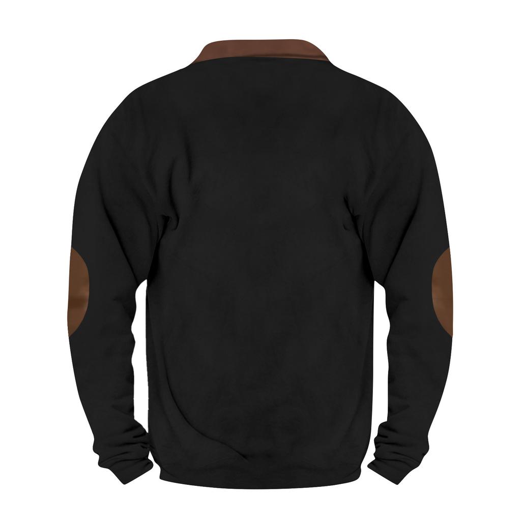 Vêtements de sport décontractés à manches longues zippés pour hommes