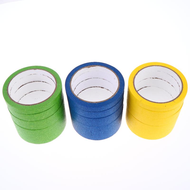 4PCS Multi-Size Blue/Green/Yellow Painter's Tape - High Quality Clean Release Masking Tape For Home & Office Use