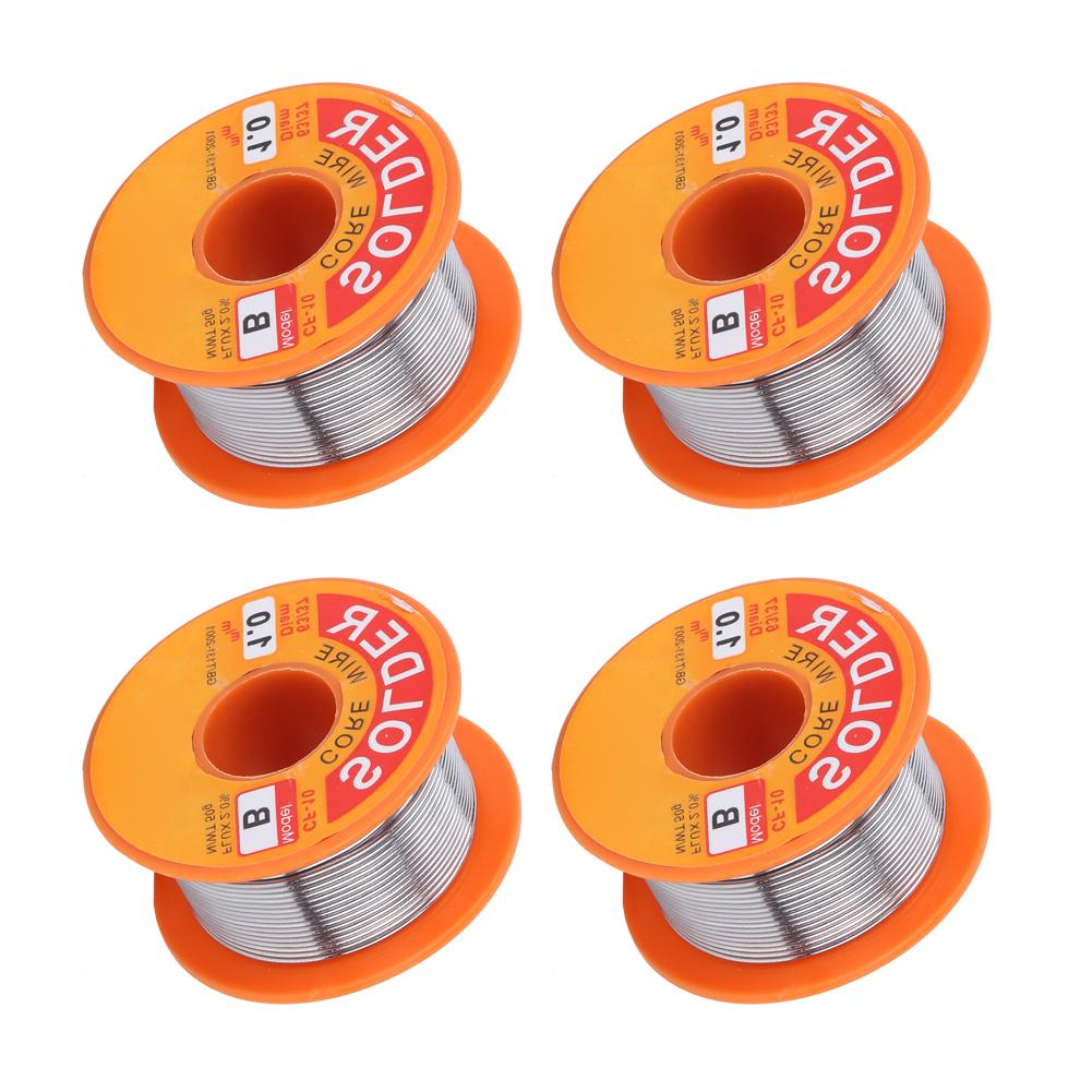 

4 шт. Паяльная проволока с флюсом Олово Пайка Сварка Высокая чистота Не требует очистки Катушка 50 г 1 мм