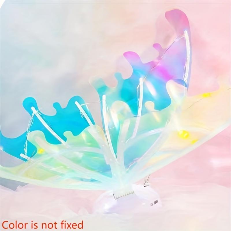 Kids Light-Up Fairy Wings – Iridescent Angel Costume for Ages 3-12, Great for Birthday, Cosplay & Halloween