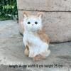 Simulated Kitten Squatting Cat Fur Craft, Zodiac Animal Figurine Toy for Dogs, Cats, and Rabbits.