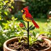 Ground Stake Metal Bird Garden Decor Weather Resistant Printed Flat Yard Art Ornament