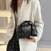Spring Trend New Fashion Retro Solid Color Portable Small Square Bag Niche Design Shoulder Crossbody Women's Bag