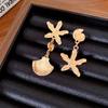 Silver needle zircon starfish earrings high sense fashion temperament stud earrings personality niche versatile light luxury earrings women