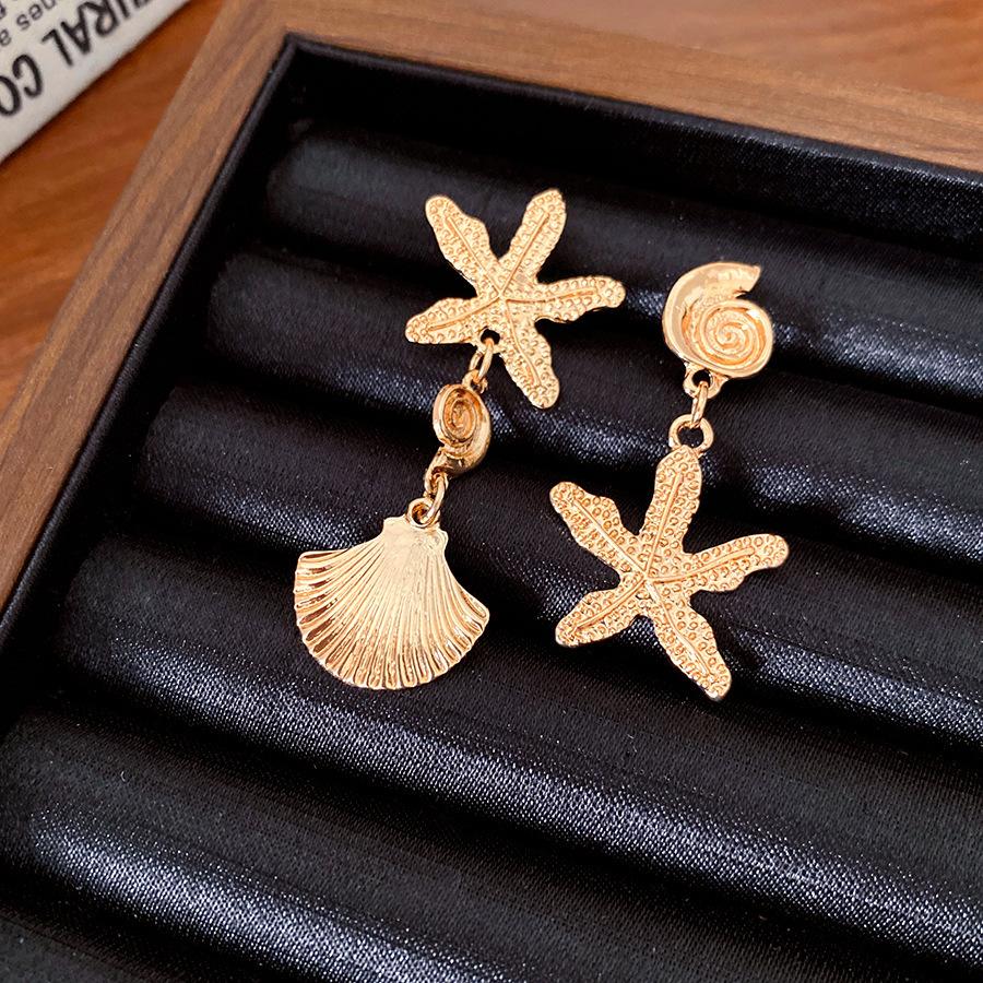 Silver needle zircon starfish earrings high sense fashion temperament stud earrings personality niche versatile light luxury earrings women