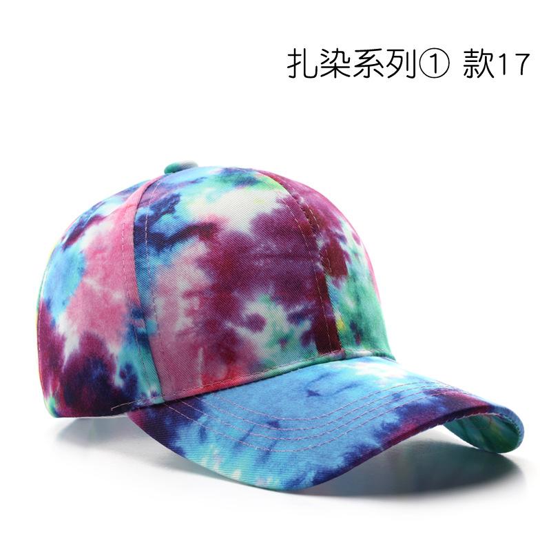 Tie Dyed Baseball Cap Men Women Summer Cotton Sunhat Unisex Outdoor Sports Snapback Running Fishing Travelling Baseball Hat