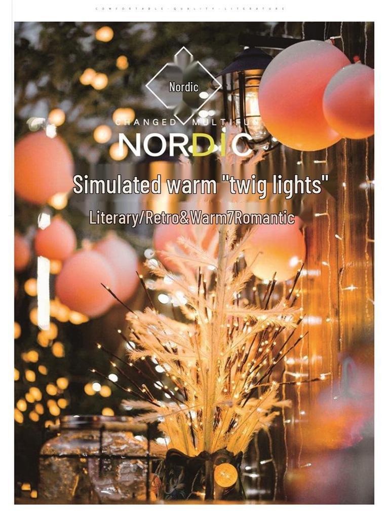 USB LED Twig Lights: 3 Branches, 60 Heads, Room & Holiday Decoration, Vase Tree Lights