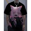Versatile Fashion Vacation Travel Men's 3D Printed Short-Sleeve T-Shirt - Pajama Style Crew Neck Top