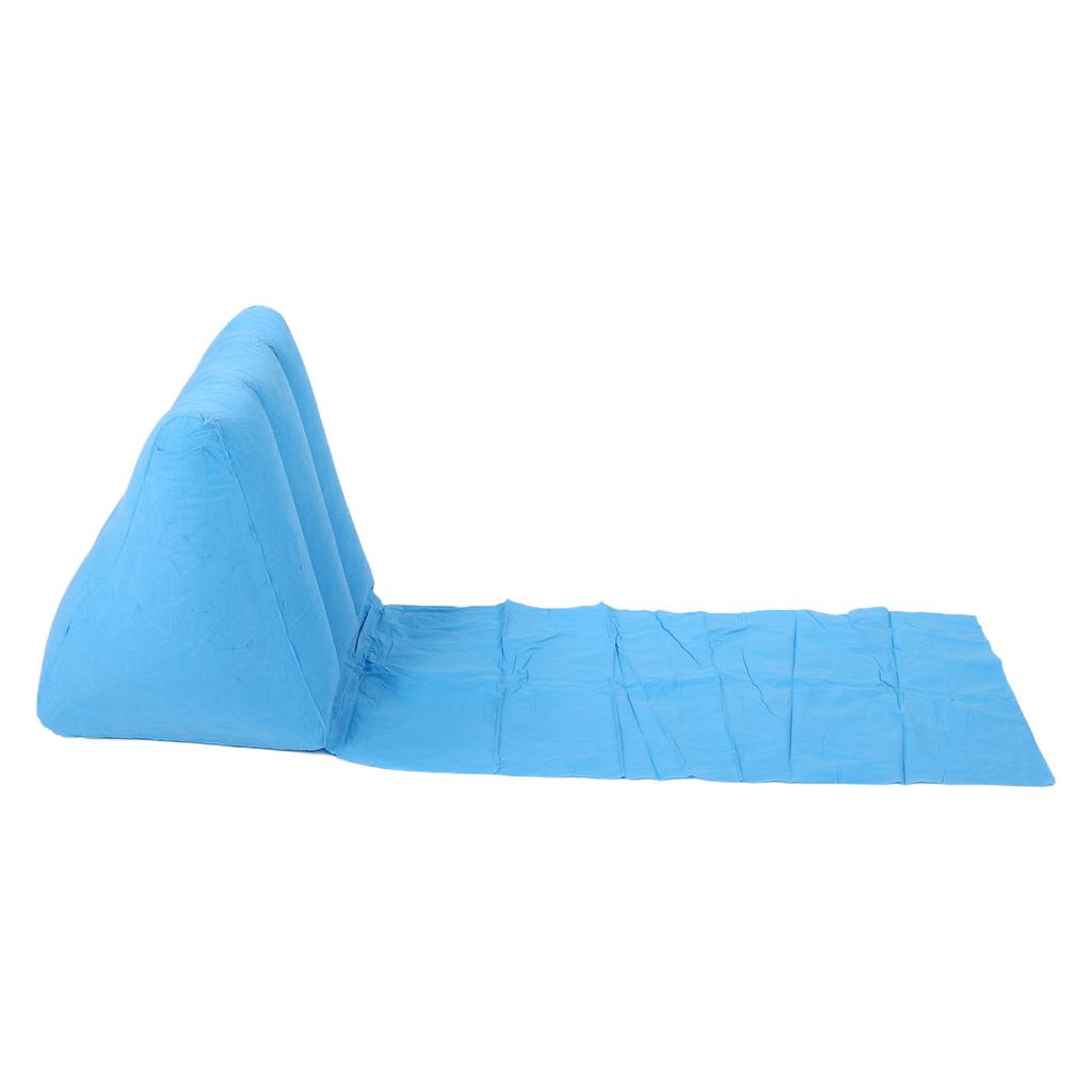 Inflatable Beach Chair Flocked Surface PVC Base Portable Reclining Beach Mat Lounger for Outdoor