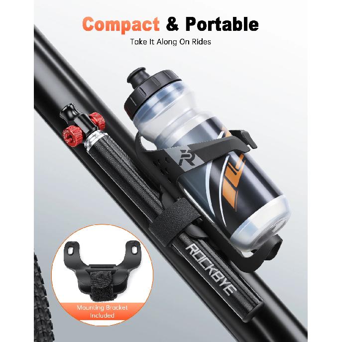 160PSI Bike Pump Drop-proof Aluminum Bicycle Air Pump Bicycle Tire Inflator MTB Mountain Road Cycling Pump