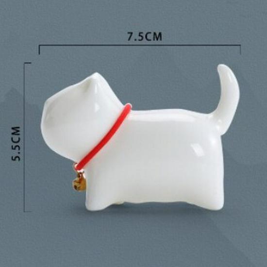 Jade Porcelain Cat Tea Pet Ornament for Kung Fu Tea Ceremony
