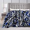 Soft Bedding Throws Travel Car Van Halen Blue Scars Blanket Flannel Bedspread For Bedroom Casual Sofa Bed Cover