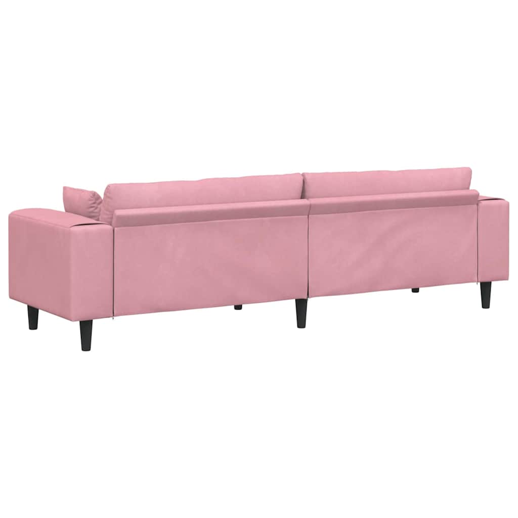 Pink Sofa 250 x 77 x 76 cm Velvet