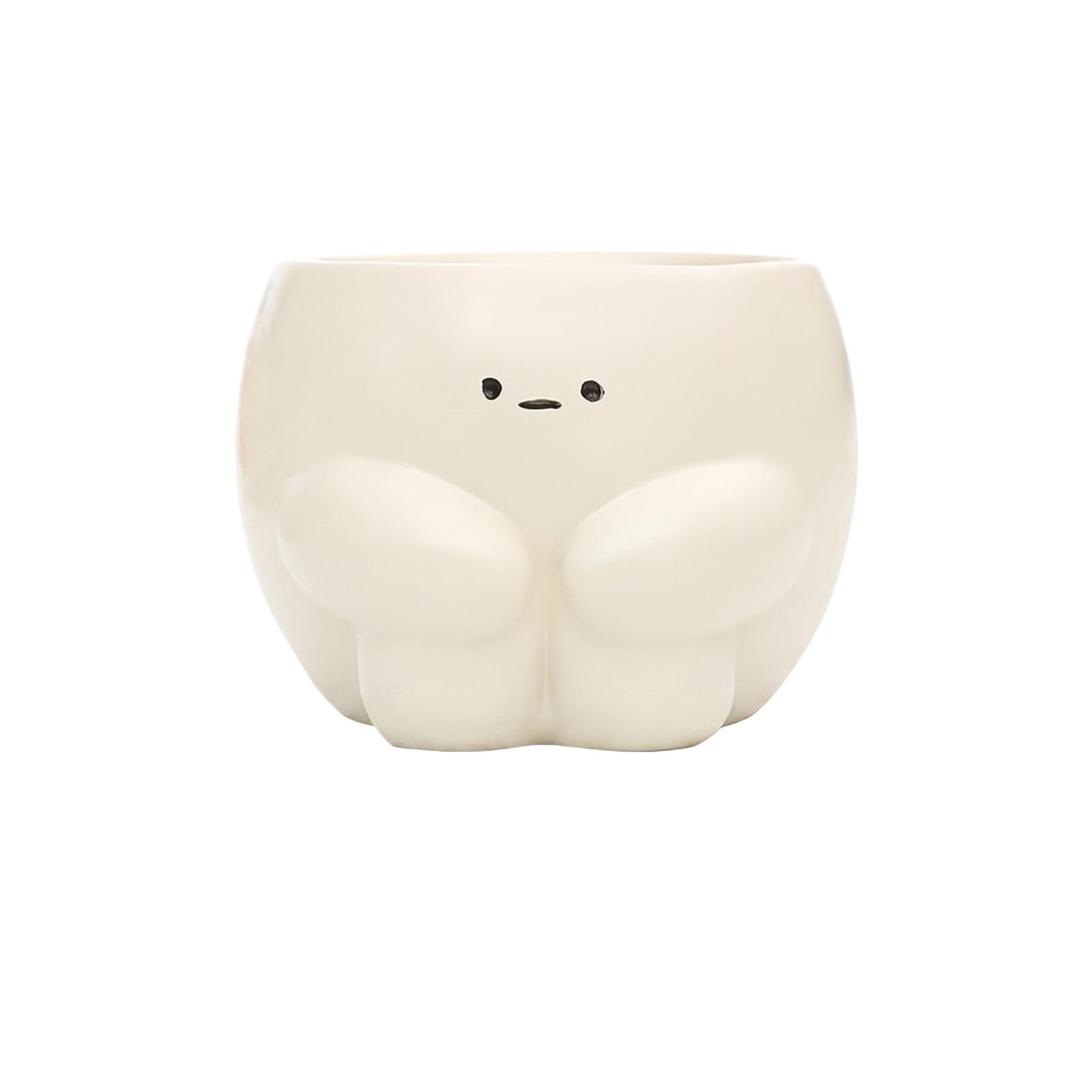 

Cute And Playful Flower Pots, Creative Resin Desktop Planters, Garden And Patio Decorations. One Size