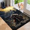 Custom Name Elden Ring Crystal Velvet Floor Rug Personalized Text Soft Carpet Home Decor