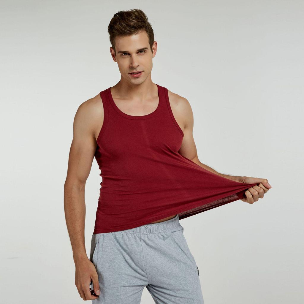 Men's Plus Size Pure Cotton Sleeveless Vest - Summer Base Layer Fitness Top