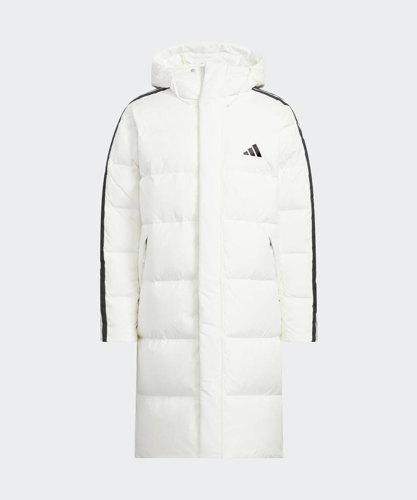 adidas 3-Stripe Regular Fit Long Down Padded Jacket - White / Jz8732