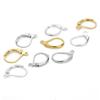 50pcs/lot D Shape Earring Hooks French Lever Back Earwire Alloy Earrings Clasps For Jewelry Making Findings DIY Accessories