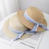 Summer Sun Hat Women Flat Top Sunscreen Bucket Hat Lady Bow Travel Holiday Beach Accessories New Outdoor Casual Sunhat