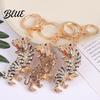 Multi-functional Keychain Pendant Sparkling Rhinestones Zodiac Tiger Shape Charm Key