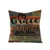 Industrial Style Retro Letter Linen Pillowcase Home Sofa Pillowcase