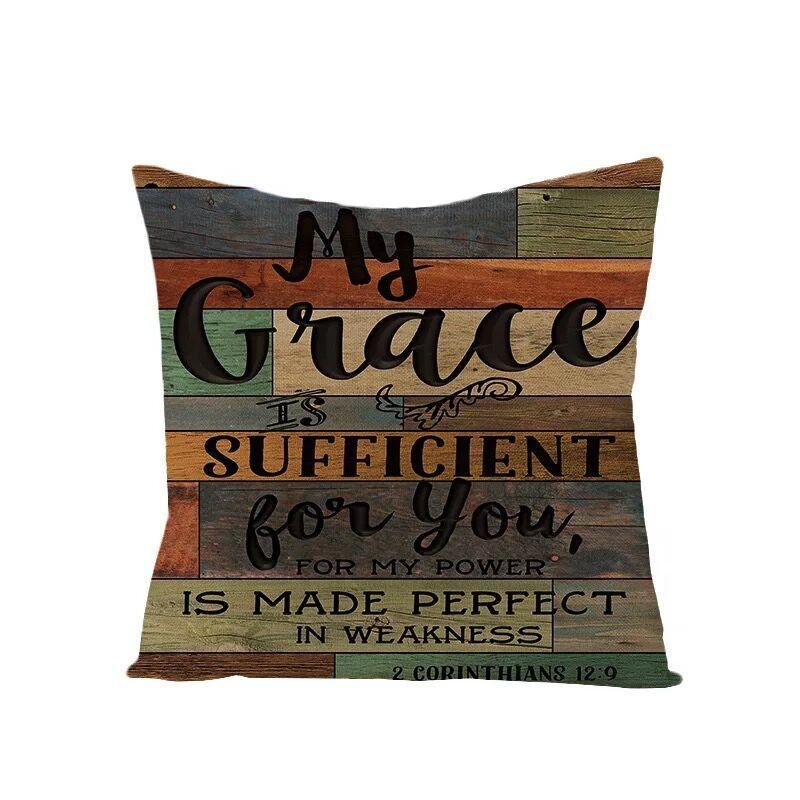 Industrial Style Retro Letter Linen Pillowcase Home Sofa Pillowcase