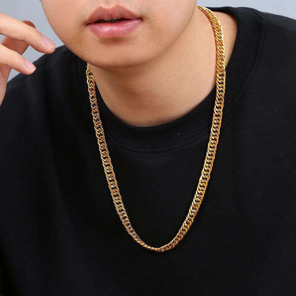 Exaggerated Gold-Plated Thick Hip Hop Chain Necklace - Performance Prop Accessory