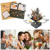3D Birthday Card Pop-Up Happy Birthday Greeting Card Gift Box with Envelope Handmade Foldable Celebration Card for Family&Friend