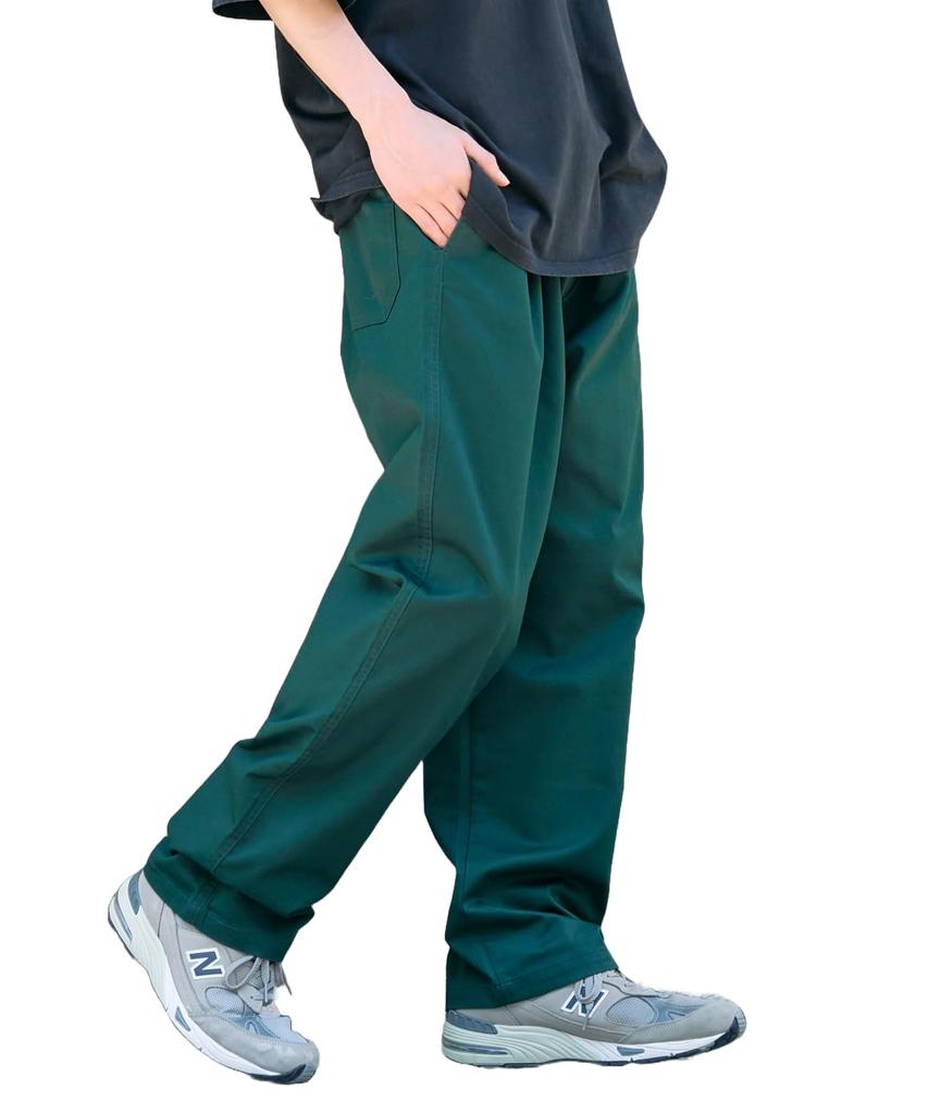 WEGO Chino Straight Leg Size Type D Wide Leg Long Winter Men's Pants, S, (Dark Green), Unisex, Pants, Trousers, Bottoms, Pants, Simple, Year-Round
