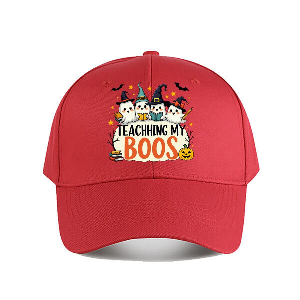 Halloween Teacher Cute Ghost Boos Baseball Cap Fashion Unisex Sunhat Womens Outdoor Sports One Size