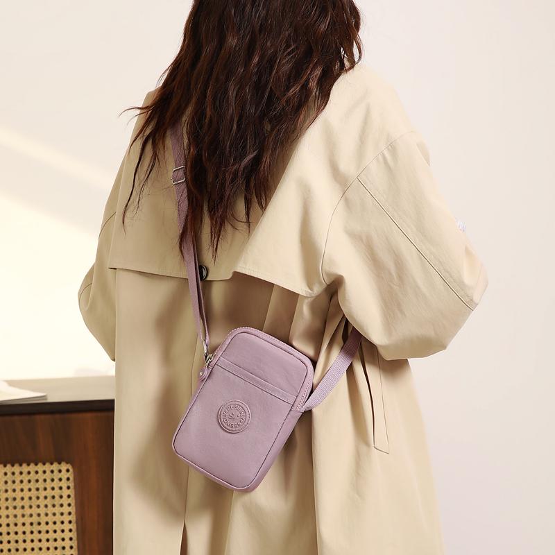Women's Crossbody Bag Nylon Commuter Coin Purse Multi-Compartment Mobile Phone Bag