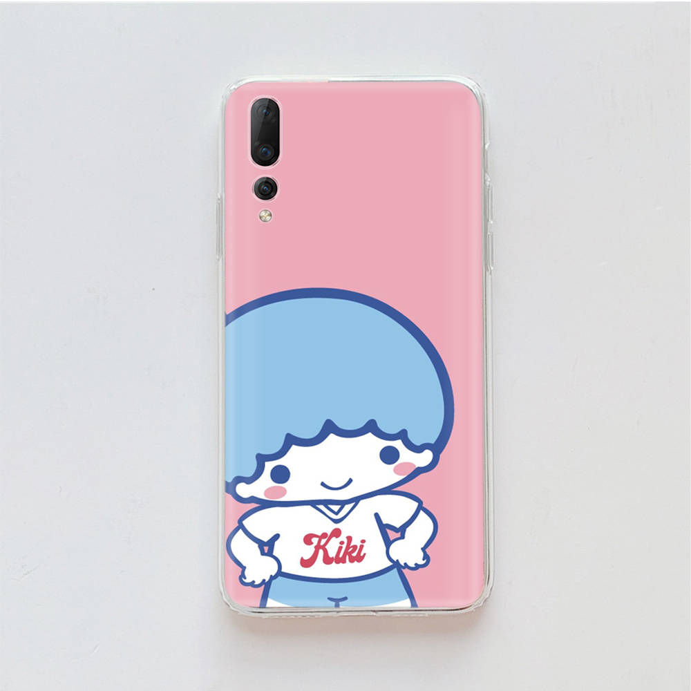 Transparent Case for Samsung A04 A14 A23 M33 M53 Realme 10 9 C35 C55 VIVO X80 Infinix Hot 30 Note 11 Tecno Spark 8P Pro L-31 Cute Little Twin Stars