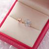 Japanese & Korean Sparkling Zircon Flower Ring: A Sweet, Versatile Open Ring Bracelet with Micro-Inlaid Love Flower.