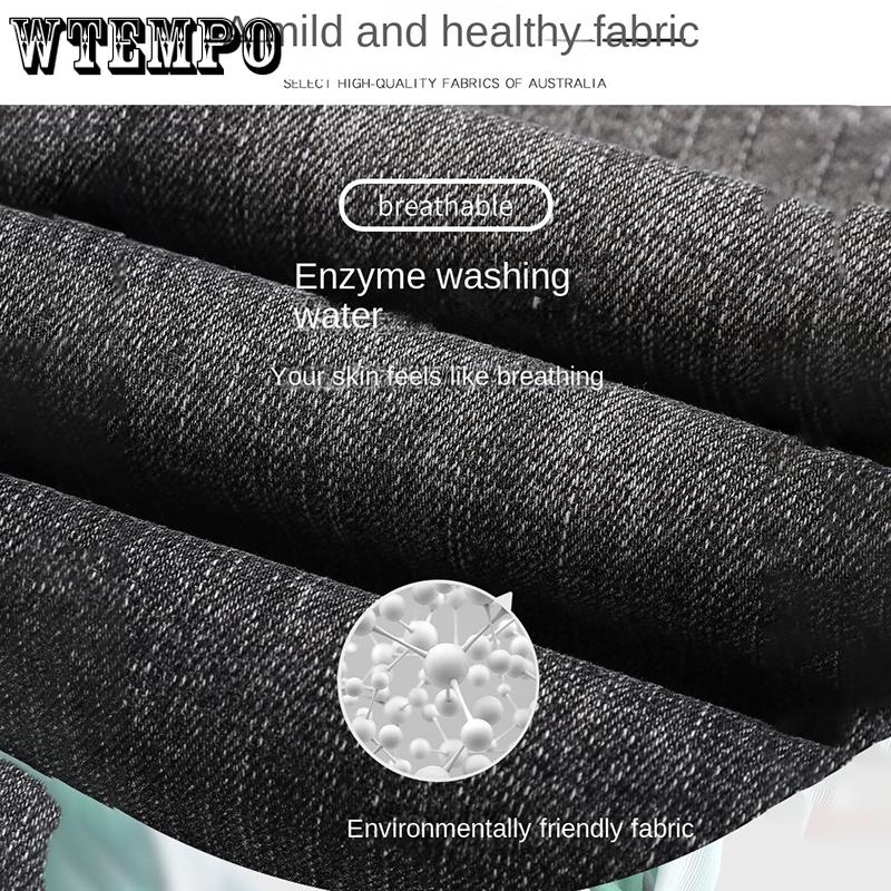 Men's Jeans Spring and Autumn Smoky Gray Jeans New Loose Simple Straight Pants Casual Versatile Men's Pants