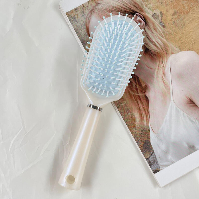 Cream Air Cushion Massage Comb Hairbrush