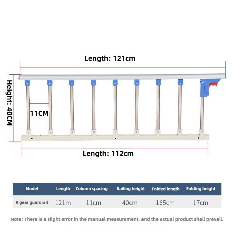 Dormitory Protective Bed Fence Household Foldable Armrest Elderly Anti Fall Guardrail Getting Up Assistive Device