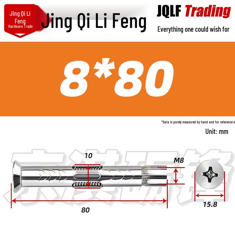 304 Countersunk Phillips Flat Head Internal Expansion Screw M6/M8/M10