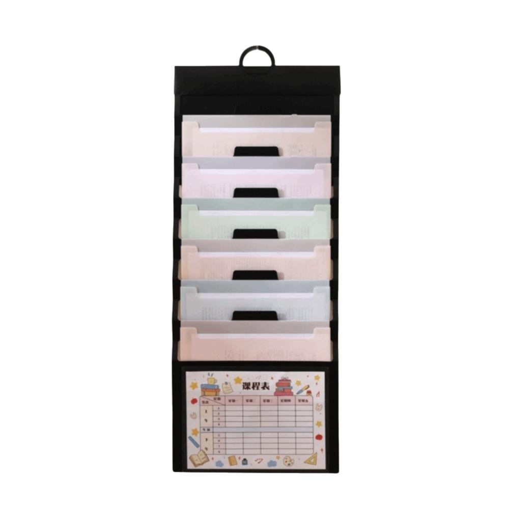 Large Capacity File Organizer 6 Pockets File Storage Bag Portable Hanging File Folders  Office