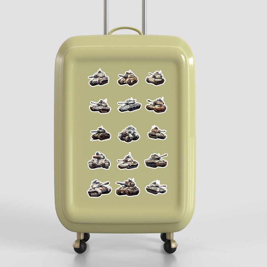 50 Sheets of Tank Series Graffiti Stickers, Stationery Stickers, Water Cups, Laptops, Waterproof Decorative Stickers