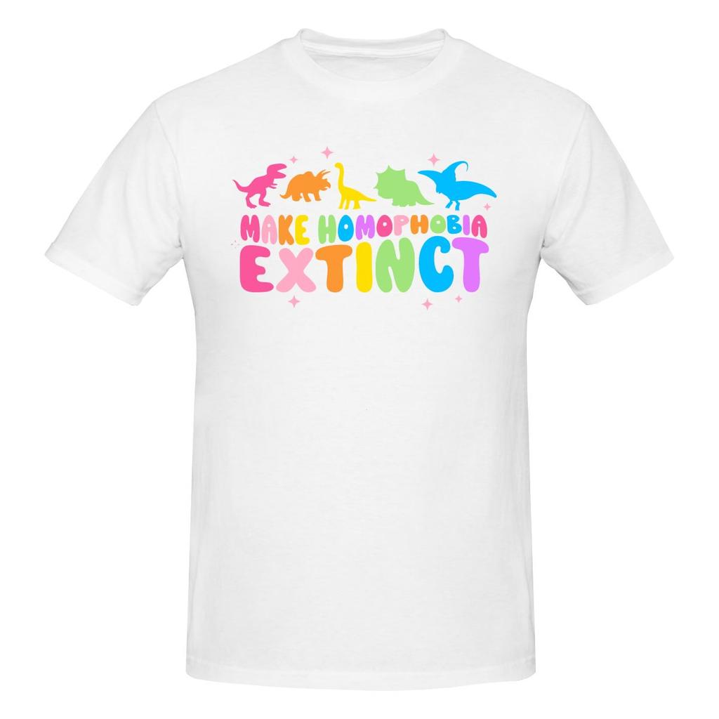 Funny Make Homophobia Extinct Unisexs Printed Tshirt Unisex T Shirtboys