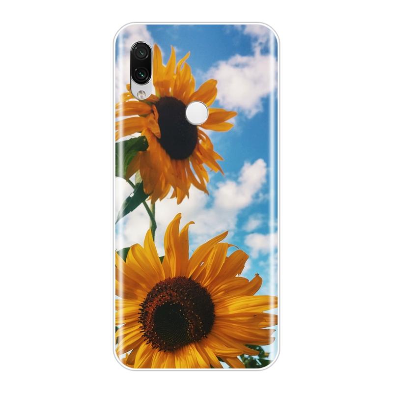 Para Xiaomi Redmi Note 7 7S PRO Capa Silicone Amarelo Girassol Branco Capa Traseira Para Xiaomi Redmi K20 Pro 7 7A GO Y2 Y3 Capa de Telefone