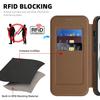 For iPhone 15 Case Compatible with MagSafe RFID Blocking Card Holder Leather Phone Cover