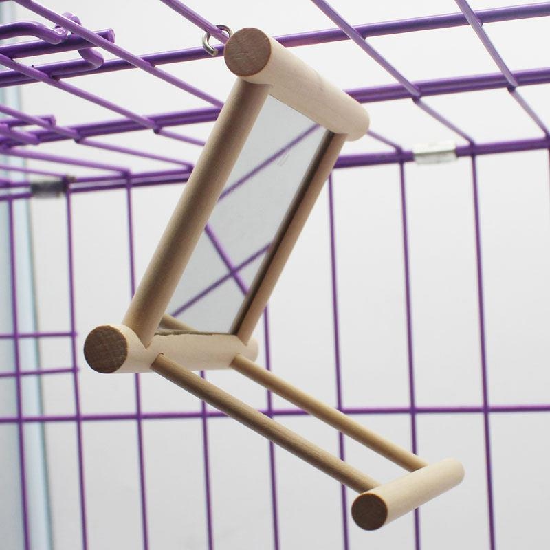 Bamboo Wood Yellow Wooden Cloud Ladder Climbing Jump Platform Durable And Eco-friendly Bird Parrot