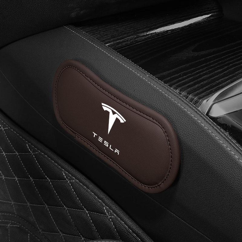 1 buc Perna auto din piele Pad genunchi auto Spumă elastică cu memorie Pad pentru picioare Pentru Tesla Model 3 Model S Model X Model Y Roadster
