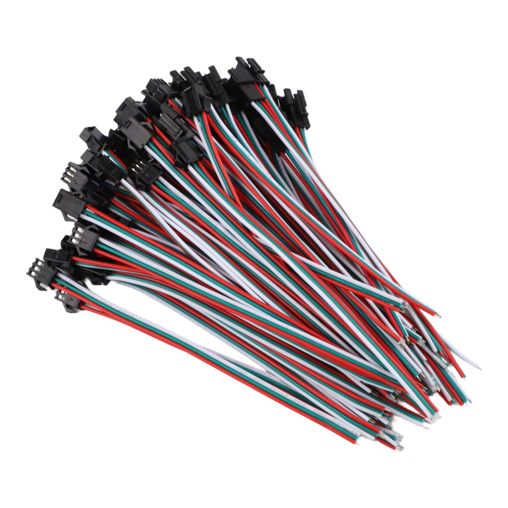 15cm Wire Connectors Wire Female Male Connectors For DIY LED Projects 20AWG Wires Lightweight Plastic And Metal